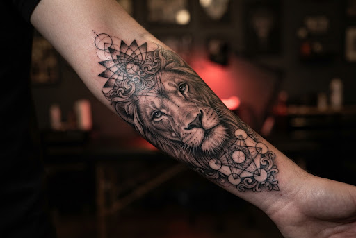 Tatuaje femenino de serpiente entrelazada con flores de peonía en el hombro y clavícula con trazo fine line delicado